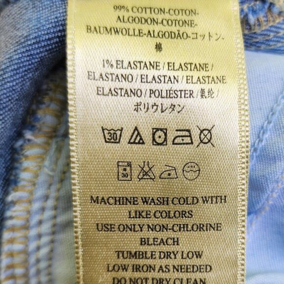 Free People Medium Wash Blue Alvin Flared Bib Overalls Women's Size 27 - Picture 11 of 12